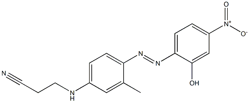 2-[4-(2-Cyanoethylamino)-2-methylphenylazo]-5-nitrophenol Struktur