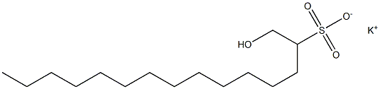 1-Hydroxypentadecane-2-sulfonic acid potassium salt Struktur