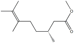 [R,(+)]-3,6,7-Trimethyl-6-octenoic acid methyl ester Struktur