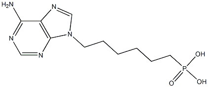 6-Amino-9-(6-phosphonohexyl)-9H-purine Struktur