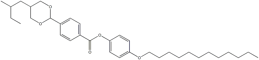 4-[5-(2-Methylbutyl)-1,3-dioxan-2-yl]benzoic acid 4-(dodecyloxy)phenyl ester Struktur