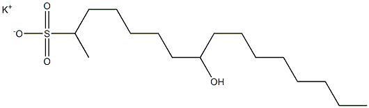 8-Hydroxyhexadecane-2-sulfonic acid potassium salt Struktur