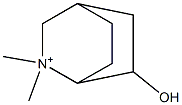 2,2-Dimethyl-2-azoniabicyclo[2.2.2]octan-6-ol Struktur