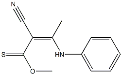 2-Cyano-3-(phenylamino)-3-methylthioacrylic acid methyl ester Struktur