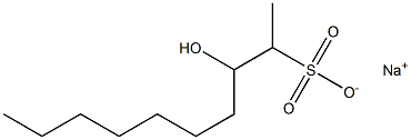 3-Hydroxydecane-2-sulfonic acid sodium salt Struktur