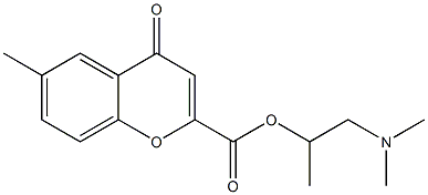 6-Methyl-4-oxo-4H-1-benzopyran-2-carboxylic acid [1-methyl-2-(dimethylamino)ethyl] ester Struktur