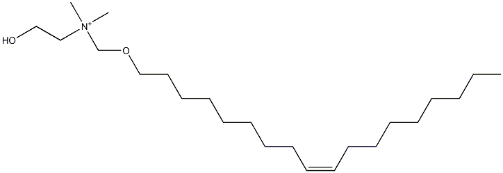 2-Hydroxy-N,N-dimethyl-N-[[[(9Z)-9-octadecenyl]oxy]methyl]ethanaminium Struktur