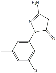 3-Amino-1-(3-chloro-5-methylphenyl)-5(4H)-pyrazolone Struktur