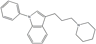 1-Phenyl-3-(3-piperidinopropyl)-1H-indole Struktur