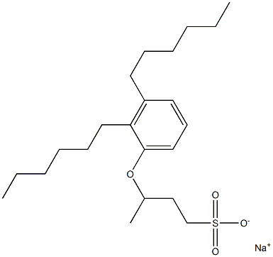 3-(2,3-Dihexylphenoxy)butane-1-sulfonic acid sodium salt Struktur