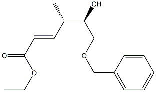 (2E,4S,5R)-6-Benzyloxy-5-hydroxy-4-methyl-2-hexenoic acid ethyl ester Struktur