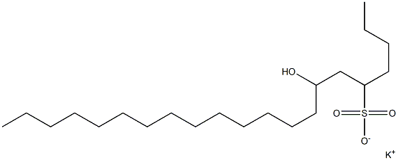 7-Hydroxyhenicosane-5-sulfonic acid potassium salt Struktur