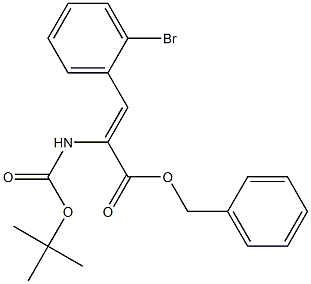 3-(2-Bromophenyl)-2-[(tert-butoxy)carbonylamino]acrylic acid benzyl ester Struktur