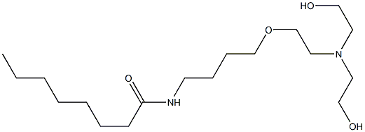 N-[4-[2-[Bis(2-hydroxyethyl)amino]ethoxy]butyl]octanamide Struktur