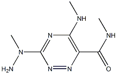 N-Methyl-3-(1-methylhydrazino)-5-(methylamino)-1,2,4-triazine-6-carboxamide Struktur