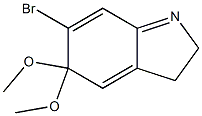 6-Bromo-3,5-dihydro-5,5-dimethoxy-2H-indole Struktur