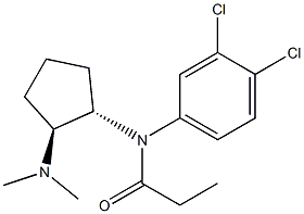 N-(3,4-Dichlorophenyl)-N-[(1S,2S)-2-(dimethylamino)cyclopentyl]propanamide Struktur