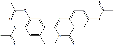 5,6-Dihydro-2,3,10-triacetoxy-8H-dibenzo[a,g]quinolizin-8-one Struktur