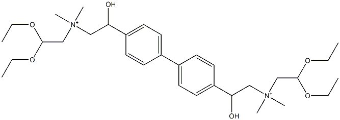 2,2'-[1,1'-Biphenyl-4,4'-diyl]bis[N-(2,2-diethoxyethyl)-2-hydroxy-N,N-dimethylethanaminium] Struktur