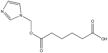 Adipic acid 1-(1H-imidazol-1-ylmethyl) ester Struktur