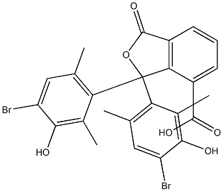 1,1-Bis(4-bromo-3-hydroxy-2,6-dimethylphenyl)-1,3-dihydro-3-oxoisobenzofuran-7-carboxylic acid Struktur