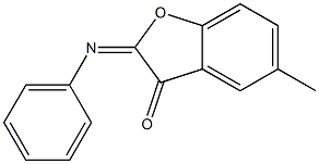 2-Phenylimino-5-methylbenzofuran-3(2H)-one Struktur