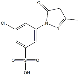 5-Chloro-3-(3-methyl-5-oxo-2-pyrazolin-1-yl)benzenesulfonic acid Struktur