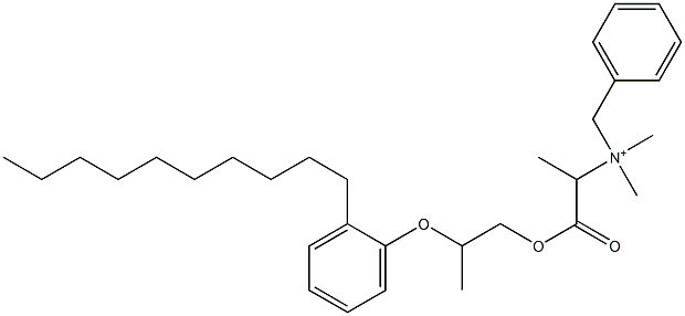 N,N-Dimethyl-N-benzyl-N-[1-[[2-(2-decylphenyloxy)propyl]oxycarbonyl]ethyl]aminium Struktur