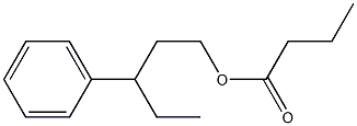 Butanoic acid 3-phenylpentyl ester Struktur