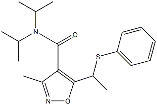 3-Methyl-4-(diisopropylcarbamoyl)-5-[1-(phenylthio)ethyl]isoxazole Struktur