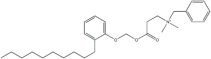 N,N-Dimethyl-N-benzyl-N-[2-[[(2-decylphenyloxy)methyl]oxycarbonyl]ethyl]aminium Struktur