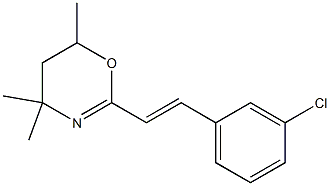 2-[2-(3-Chlorophenyl)ethenyl]-5,6-dihydro-4,4,6-trimethyl-4H-1,3-oxazine Struktur