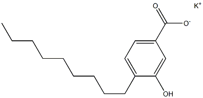 4-Nonyl-3-hydroxybenzoic acid potassium salt Struktur