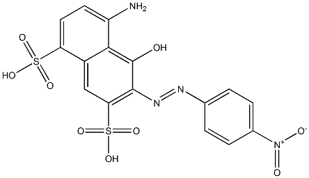 5-Amino-4-hydroxy-3-(p-nitrophenylazo)-2,8-naphthalenedisulfonic acid Struktur