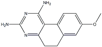 1,3-Diamino-8-methoxy-5,6-dihydrobenzo[f]quinazoline Struktur