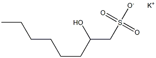 2-Hydroxyoctane-1-sulfonic acid potassium salt Struktur