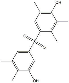 3',4-Dihydroxy-2,3,4',5,5'-pentamethyl[sulfonylbisbenzene] Struktur