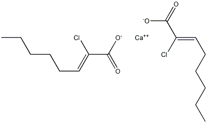 Bis(2-chloro-2-octenoic acid)calcium salt Struktur