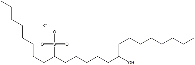 15-Hydroxytricosane-9-sulfonic acid potassium salt Struktur