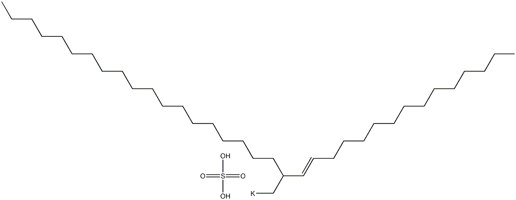 Sulfuric acid 2-(1-pentadecenyl)henicosyl=potassium ester salt Struktur