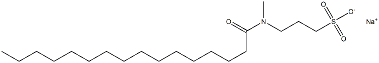 3-(N-Palmitoyl-N-methylamino)-1-propanesulfonic acid sodium salt Struktur