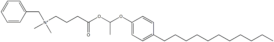 N,N-Dimethyl-N-benzyl-N-[3-[[1-(4-undecylphenyloxy)ethyl]oxycarbonyl]propyl]aminium Struktur