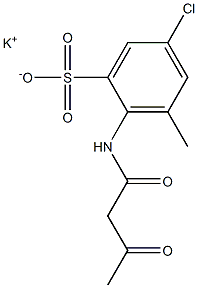 2-(Acetoacetylamino)-5-chloro-3-methylbenzenesulfonic acid potassium salt Struktur