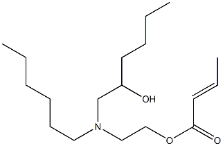 Crotonic acid 2-[N-hexyl-N-(2-hydroxyhexyl)amino]ethyl ester Struktur