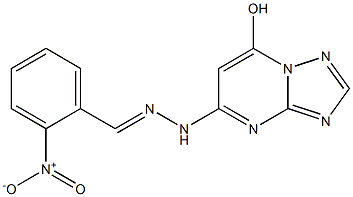 5-[N'-(2-Nitrobenzylidene)hydrazino]-7-hydroxy[1,2,4]triazolo[1,5-a]pyrimidine Struktur