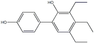 3,4,5-Triethyl-1,1'-biphenyl-2,4'-diol Struktur