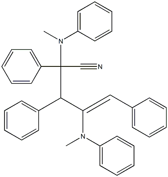 2,3,5-Triphenyl-2,4-bis(N-methylphenylamino)-4-pentenonitrile Struktur