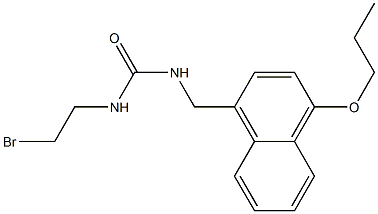 1-(2-Bromoethyl)-3-[(4-propoxy-1-naphtyl)methyl]urea Struktur