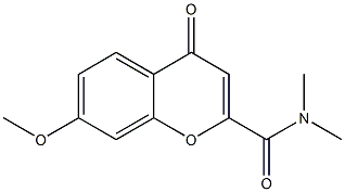 7-Methoxy-2-[(dimethylamino)carbonyl]-4H-1-benzopyran-4-one Struktur