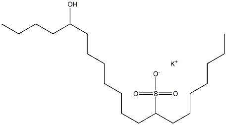 16-Hydroxyicosane-8-sulfonic acid potassium salt Struktur